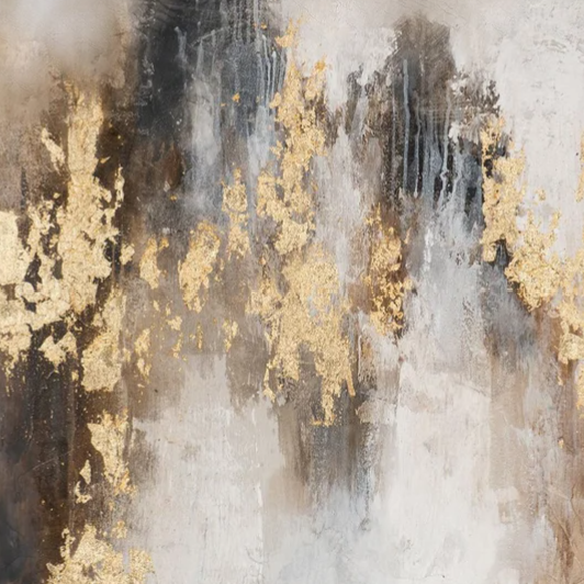 Abstract painting Golden Contrasts Paint It Easy