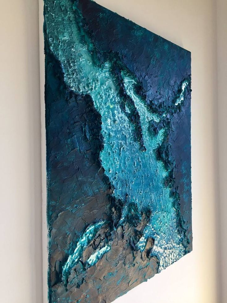 Textured Abstract Acrylic Painting on Canvas made with Modelling Paste  Tutorial 