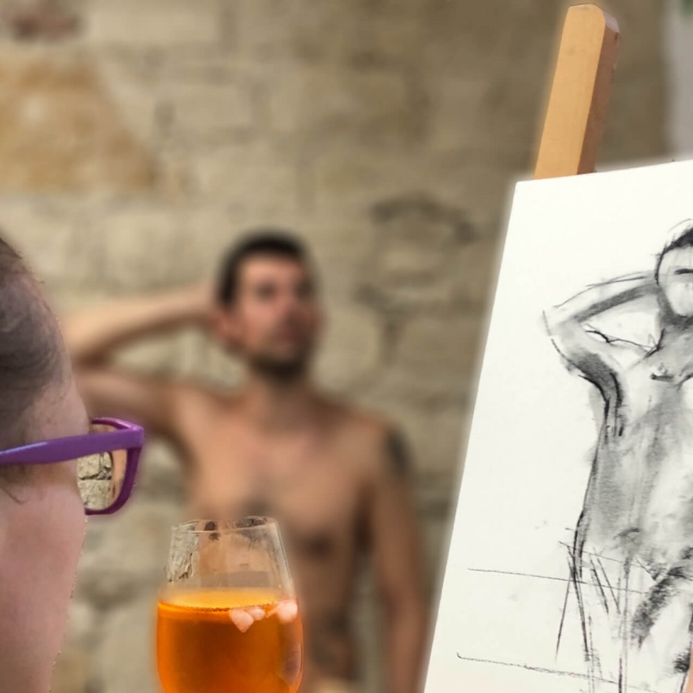 Painting nude model in basel